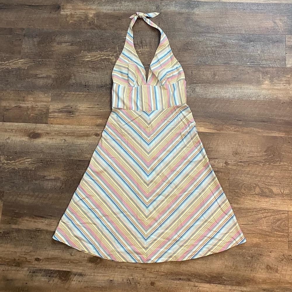 Trina Turk multicolor halter dress, size 6